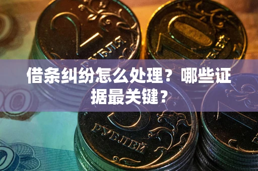 武汉借条纠纷怎么处理？哪些证据最关键？