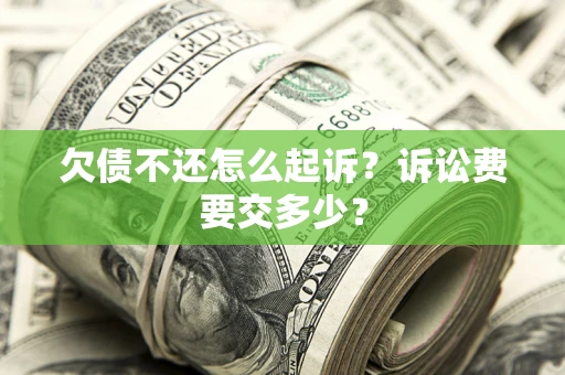 武汉欠债不还怎么起诉？诉讼费要交多少？
