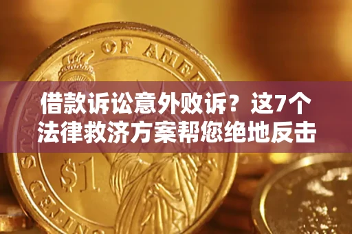 武汉借款诉讼意外败诉？这7个法律救济方案帮您绝地反击！